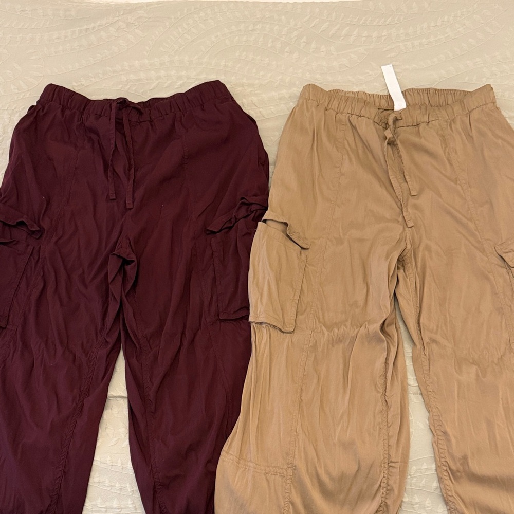 lululemon athletica Cargo Pants - Burgundy and Tan